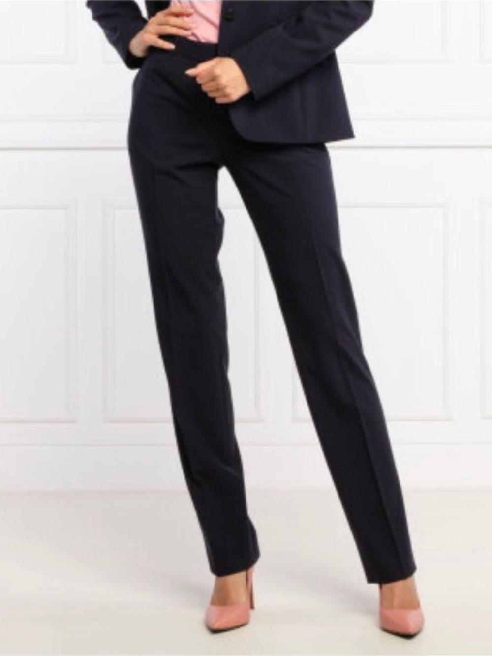 BOSS Hugo Boss Regular Fit Trousers With Straight Leg Size: 10